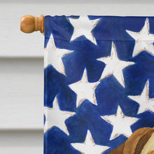 Load image into Gallery viewer, Liver Dalmatian American Flag House Flag