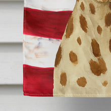 Load image into Gallery viewer, Liver Dalmatian American Flag House Flag