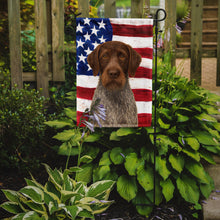 Load image into Gallery viewer, Roan German Wirehaired Pointer American Flag Garden Flag