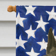 Load image into Gallery viewer, Black Giant Schnauzer American Flag House Flag