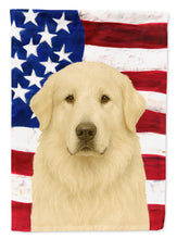 Load image into Gallery viewer, White Great Pyrenees American Flag House Flag