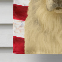 Load image into Gallery viewer, White with Gray Great Pyrenees American Flag House Flag