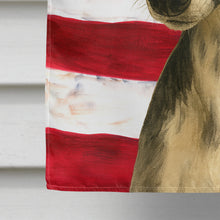 Load image into Gallery viewer, Black and White Greyhound American Flag House Flag