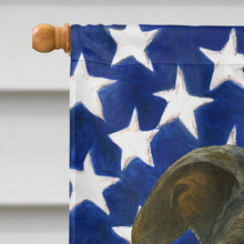 Load image into Gallery viewer, Blue Brindle Greyhound American Flag House Flag