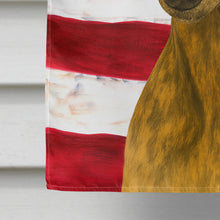 Load image into Gallery viewer, Brindle Greyhound American Flag House Flag