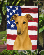 Load image into Gallery viewer, Fawn Greyhound American Flag Garden Flag