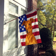 Load image into Gallery viewer, Red Greyhound American Flag House Flag