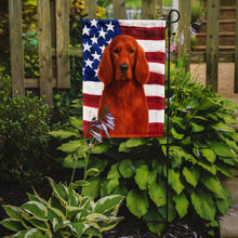 Load image into Gallery viewer, Irish Setter American Flag Garden Flag