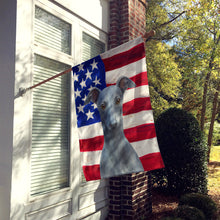 Load image into Gallery viewer, Blue Italian Greyhound American Flag House Flag