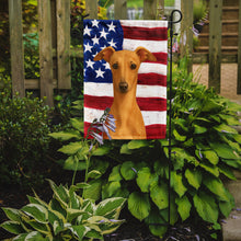 Load image into Gallery viewer, Fawn Italian Greyhound American Flag Garden Flag