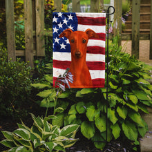 Load image into Gallery viewer, Red Italian Greyhound American Flag Garden Flag