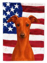 Load image into Gallery viewer, Red Italian Greyhound American Flag Garden Flag