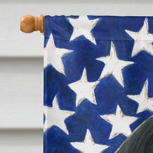 Load image into Gallery viewer, Black Lhasa Apso American Flag House Flag