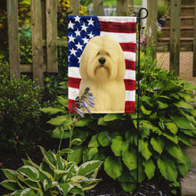 Load image into Gallery viewer, Cream Lhasa Apso American Flag Garden Flag