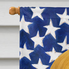 Load image into Gallery viewer, Gold Lhasa Apso American Flag House Flag