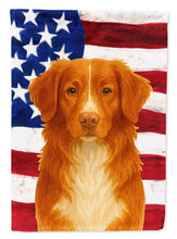 Load image into Gallery viewer, Copper Nova Scotia Duck Tolling Retriever American Flag Garden Flag