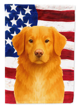 Load image into Gallery viewer, Orange Nova Scotia Duck Tolling Retriever American Flag House Flag