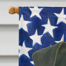 Load image into Gallery viewer, White and Black Jack Russell Terrier American Flag House Flag