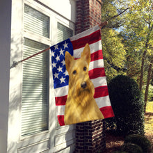 Load image into Gallery viewer, Wheaten Scottish Terrier American Flag House Flag