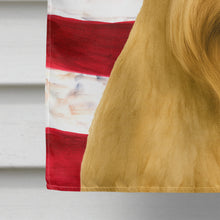 Load image into Gallery viewer, Wheaten Scottish Terrier American Flag House Flag