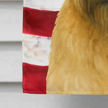 Load image into Gallery viewer, Soft Coated Wheaten Terrier American Flag House Flag