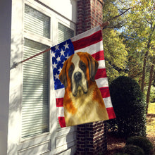 Load image into Gallery viewer, Red and White Saint Bernard American Flag House Flag