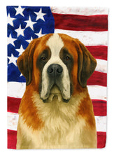Load image into Gallery viewer, Red and White Saint Bernard American Flag House Flag