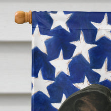 Load image into Gallery viewer, Black Whippet American Flag House Flag