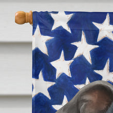 Load image into Gallery viewer, Blue Whippet American Flag House Flag