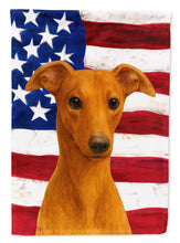 Load image into Gallery viewer, Red Whippet American Flag House Flag