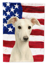 Load image into Gallery viewer, White Whippet American Flag House Flag