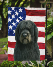 Load image into Gallery viewer, Black Bearded Collie American Flag Garden Flag