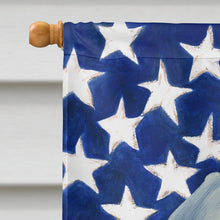 Load image into Gallery viewer, Blue Bearded Collie American Flag House Flag