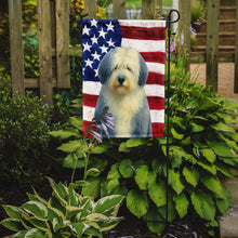 Load image into Gallery viewer, Blue Bearded Collie American Flag Garden Flag