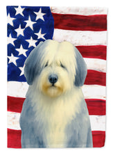 Load image into Gallery viewer, Blue Bearded Collie American Flag Garden Flag