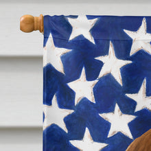 Load image into Gallery viewer, Brown Bearded Collie American Flag House Flag