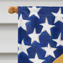 Load image into Gallery viewer, Fawn Bearded Collie American Flag House Flag