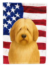Load image into Gallery viewer, Fawn Bearded Collie American Flag Garden Flag