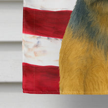 Load image into Gallery viewer, Blue and Tan Border Terrier American Flag House Flag