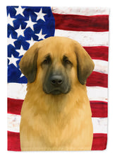 Load image into Gallery viewer, Fawn Bouvier des Flandres American Flag Garden Flag