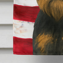 Load image into Gallery viewer, Black and Tan Brussels Griffon American Flag House Flag