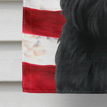 Load image into Gallery viewer, Black Brussels Griffon American Flag House Flag