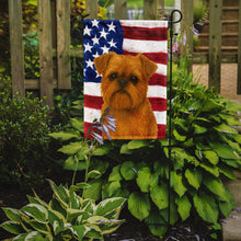 Load image into Gallery viewer, Red Brussels Griffon American Flag Garden Flag