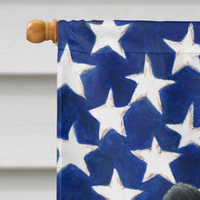 Load image into Gallery viewer, Black Chow Chow American Flag House Flag