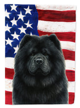 Load image into Gallery viewer, Black Chow Chow American Flag Garden Flag