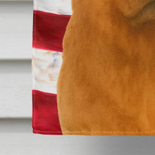 Load image into Gallery viewer, Cinnamon Chow Chow American Flag House Flag