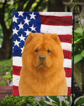 Load image into Gallery viewer, Cinnamon Chow Chow American Flag Garden Flag