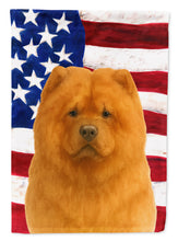 Load image into Gallery viewer, Cinnamon Chow Chow American Flag Garden Flag