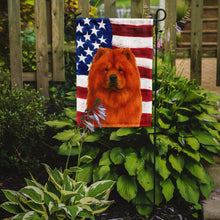 Load image into Gallery viewer, Red Chow Chow American Flag Garden Flag