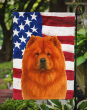 Load image into Gallery viewer, Red Chow Chow American Flag Garden Flag